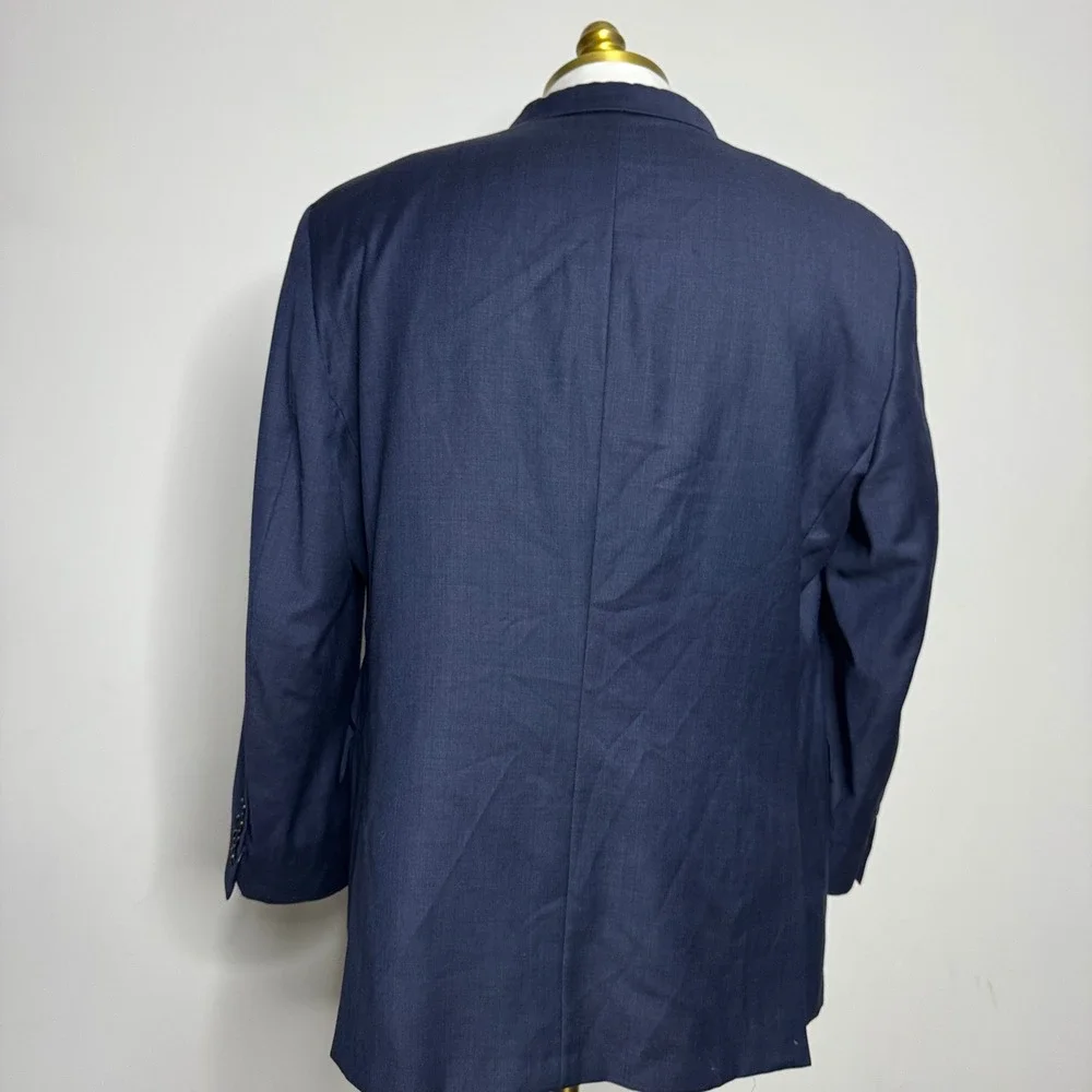 Hickey‎ Freeman Mens Navy Wool Suit Jacket Blazer Size 44S